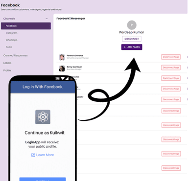 Connect a Facebook Account with KuikWit